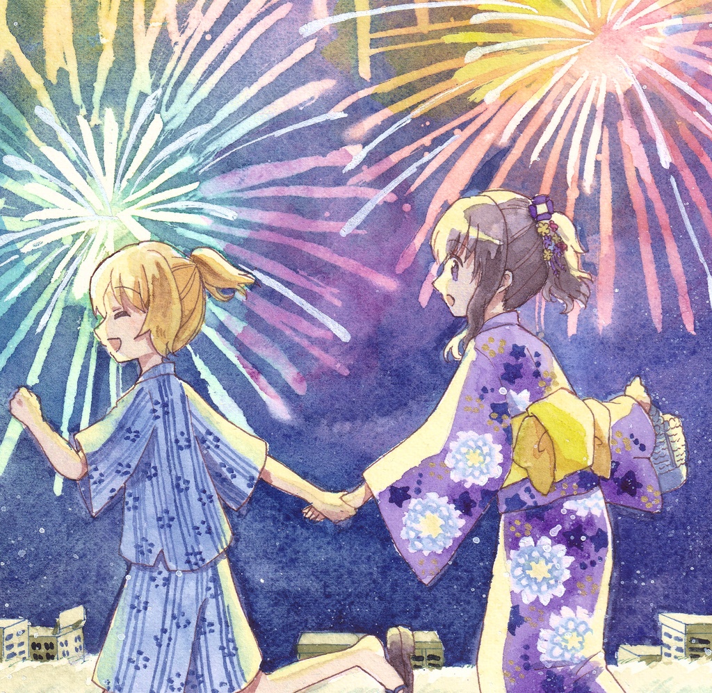 【額装作品】こっちですよ!【インチ】