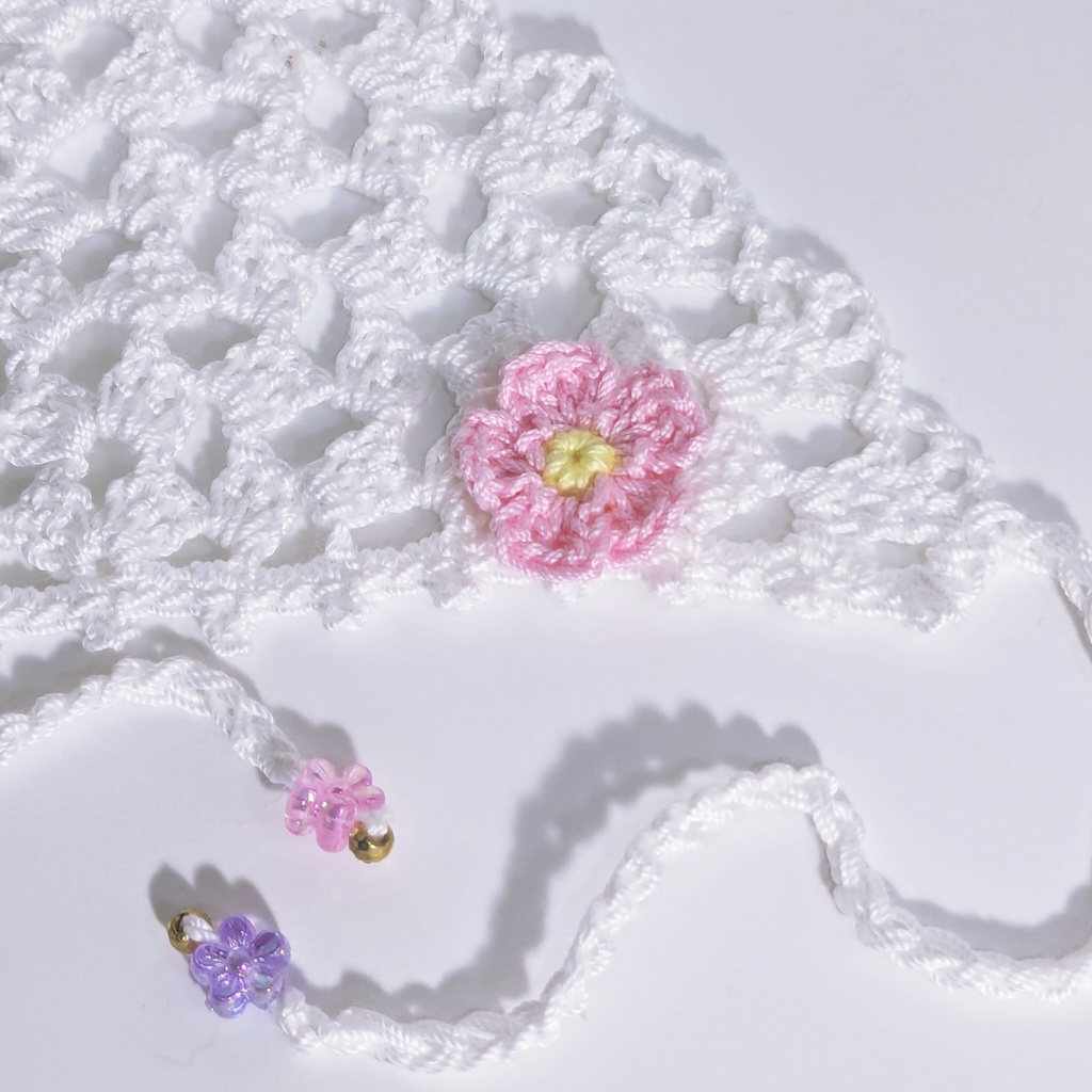 ふんわりバブーシュカ(小花/ピンク)|一緒に暮らすぬい対応サイズ