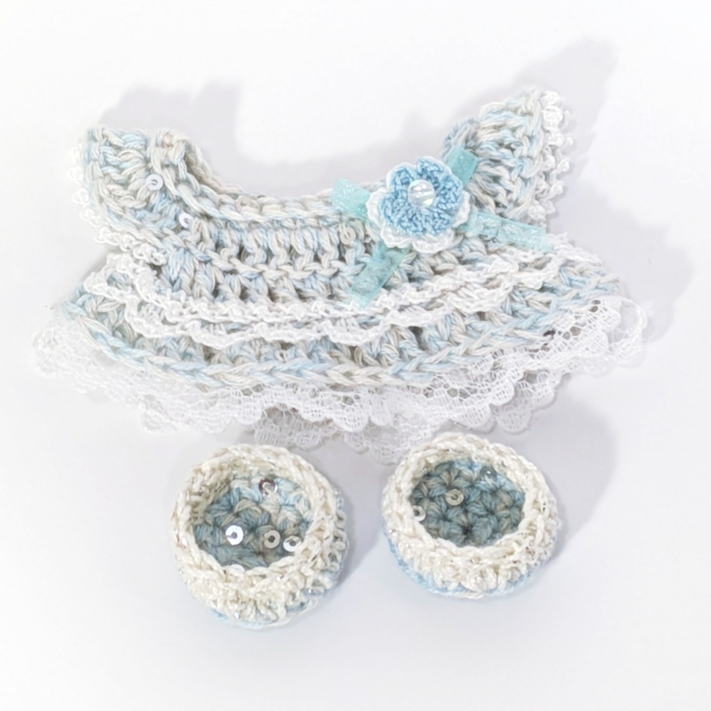 ワンピース(涼風/ミスティブルー)|一緒に暮らすぬい対応サイズ