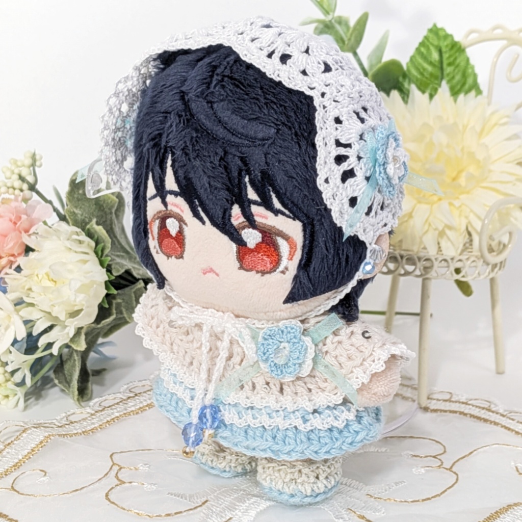 カチューシャ(涼風/ブルーフラワー)|一緒に暮らすぬい対応サイズ