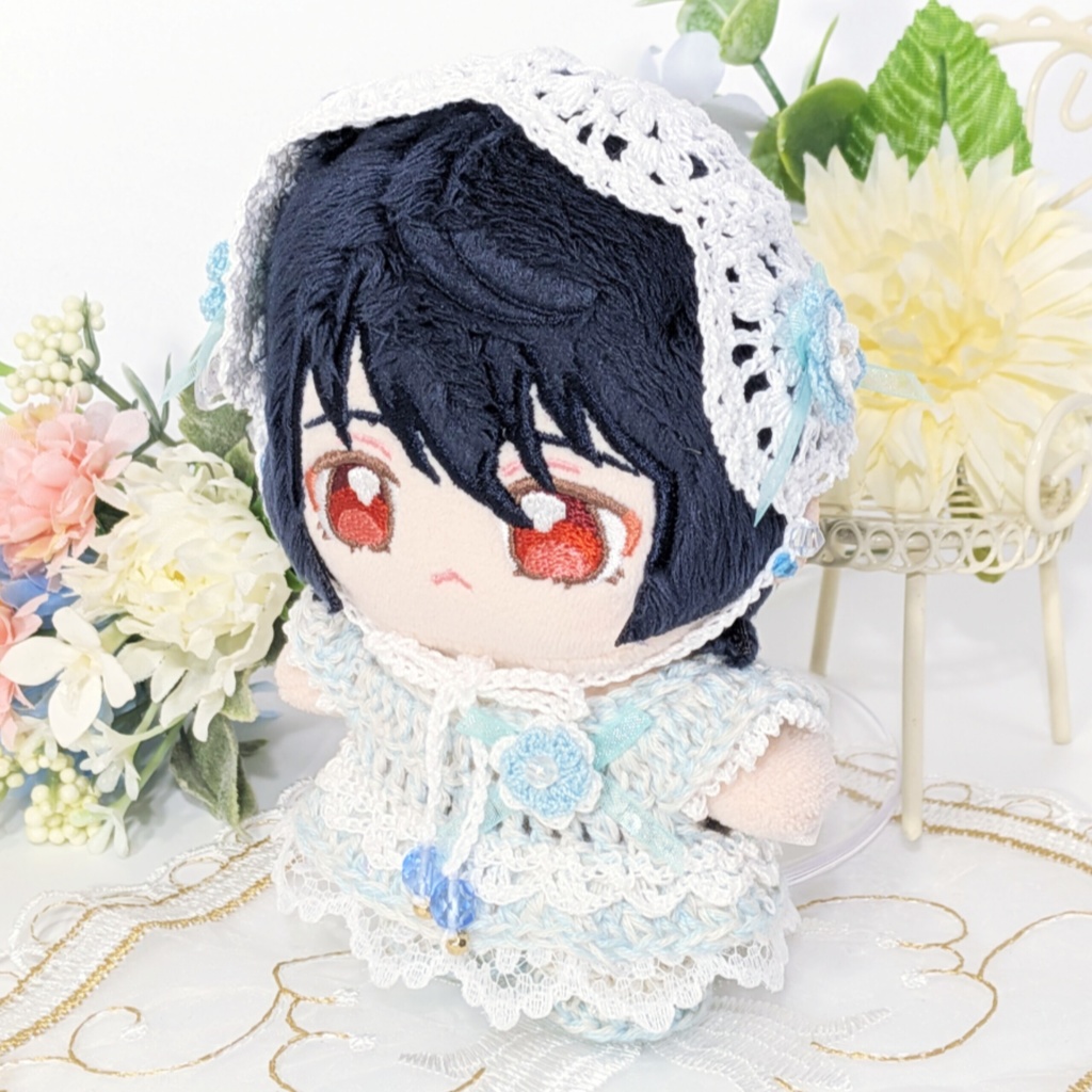 カチューシャ(涼風/ブルーフラワー)|一緒に暮らすぬい対応サイズ