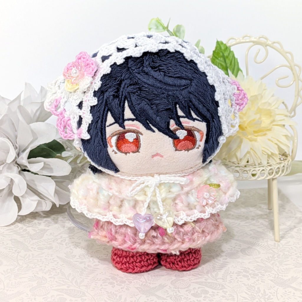 ふんわりバブーシュカ(ミルキー/ミックスピンク)│一緒に暮らすぬい対応サイズ