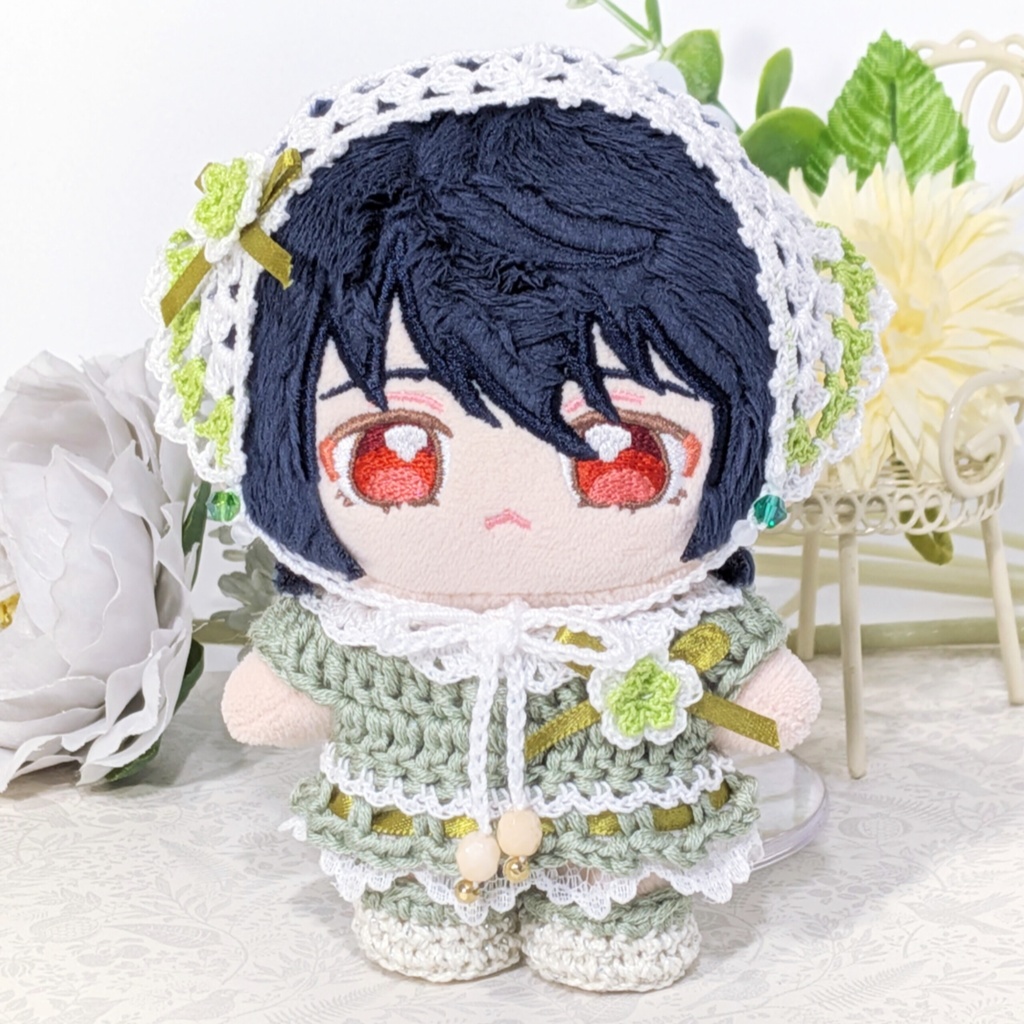 ワンピース（フルール／オリーブ）│一緒に暮らすぬい対応サイズ