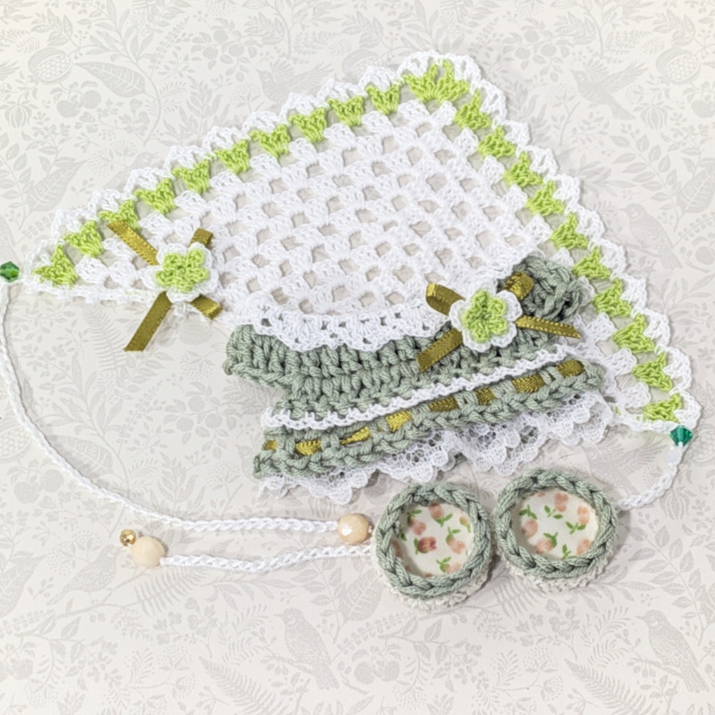 コーデセット(フルール/オリーブ)│一緒に暮らすぬい対応サイズ