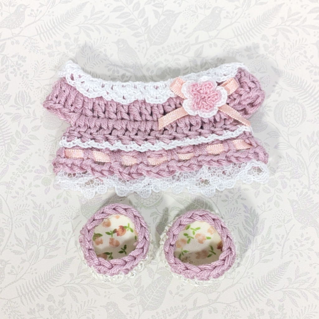 ワンピース(フルール/ローズ)│一緒に暮らすぬい対応サイズ