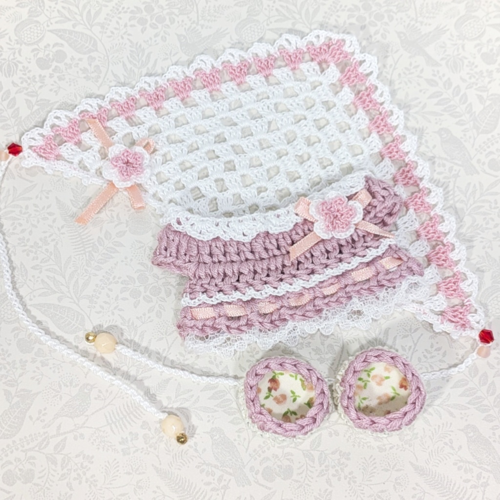 コーデセット(フルール/ローズ)│一緒に暮らすぬい対応サイズ