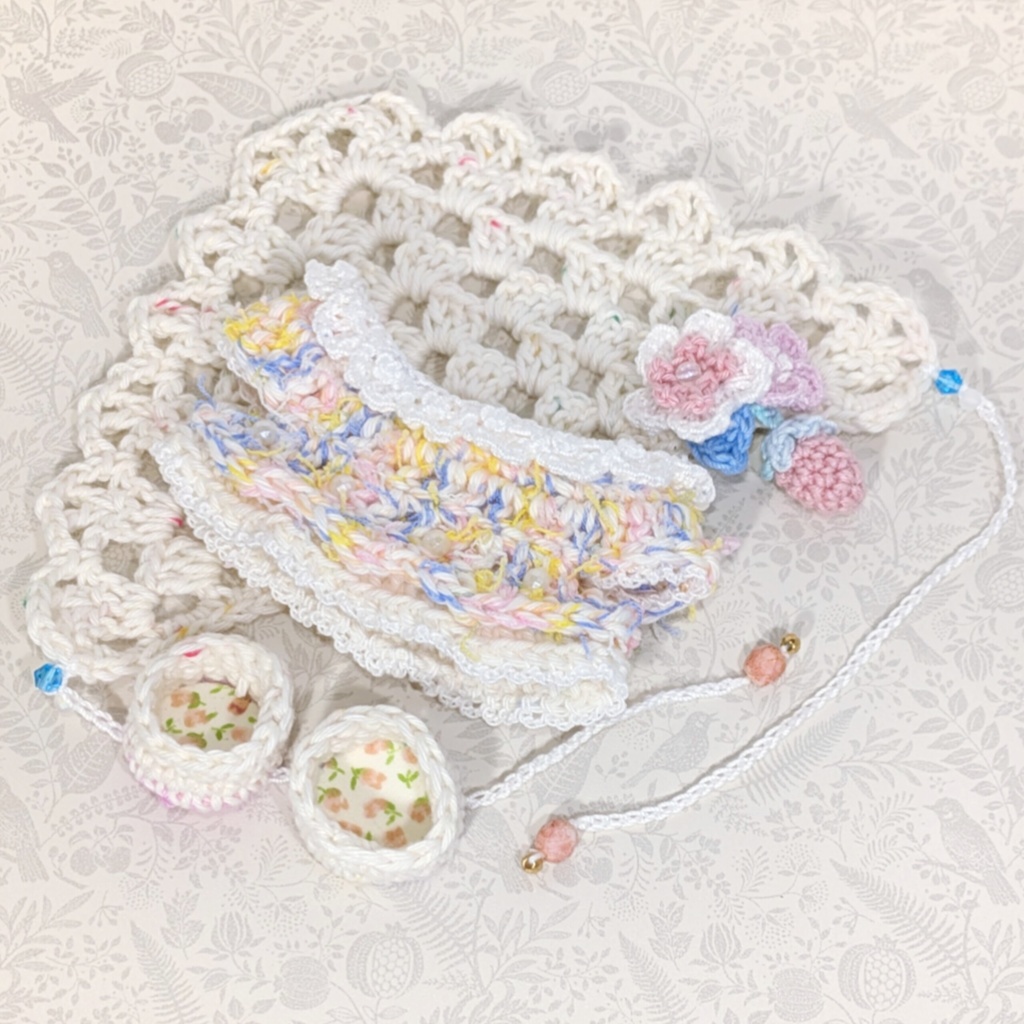 コーデセット(フレークモコ/カラフルベリー)│一緒に暮らすぬい対応サイズ