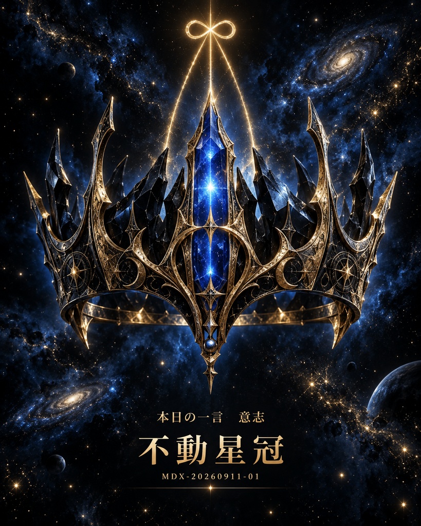 不動星冠｜揺るがない意志を象徴する宇宙冠｜MDX-20260911-01