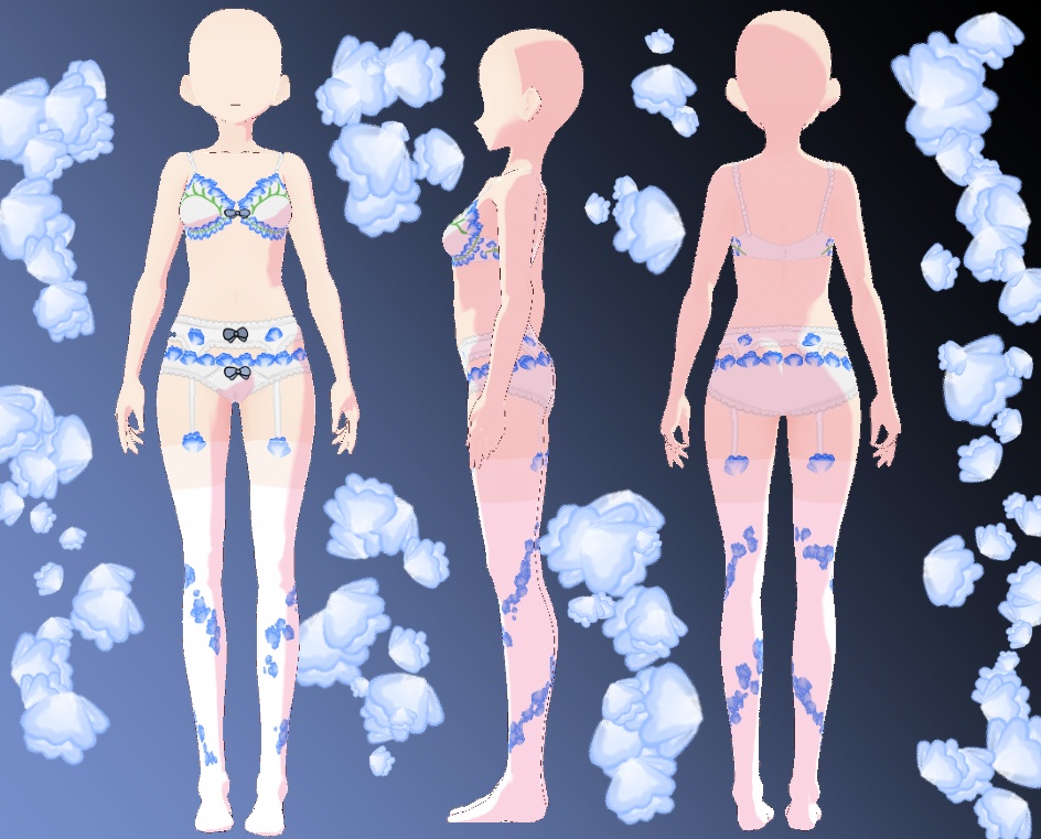 VRoid 下着セット(スウィートピー)