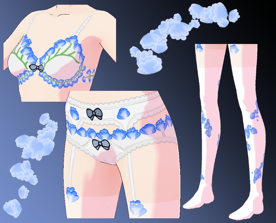 VRoid 下着セット(スウィートピー)
