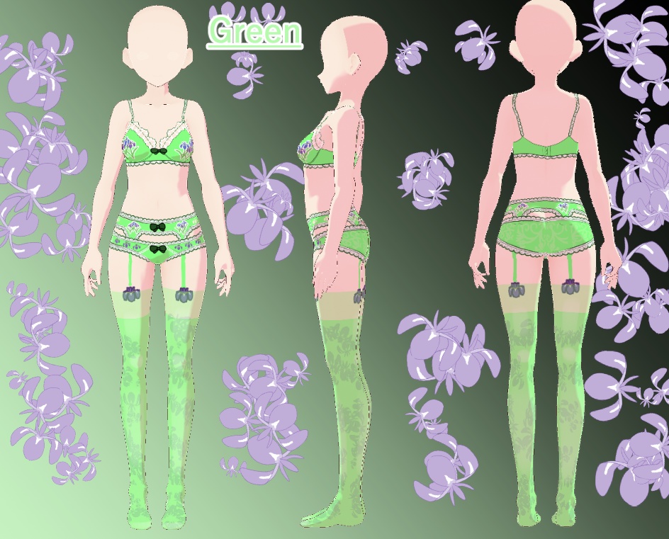 VRoid 下着セット(あやめ)