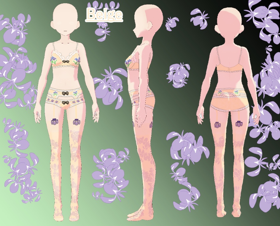 VRoid 下着セット(あやめ)