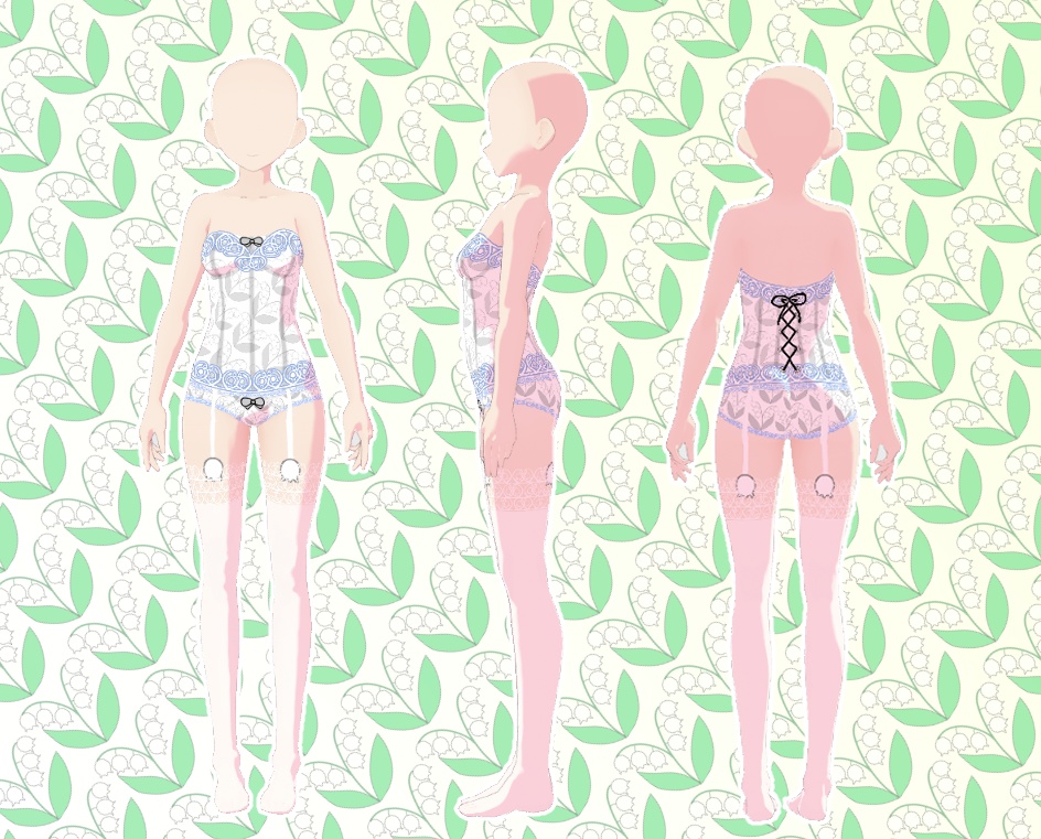 VRoid 下着セット(すずらん)