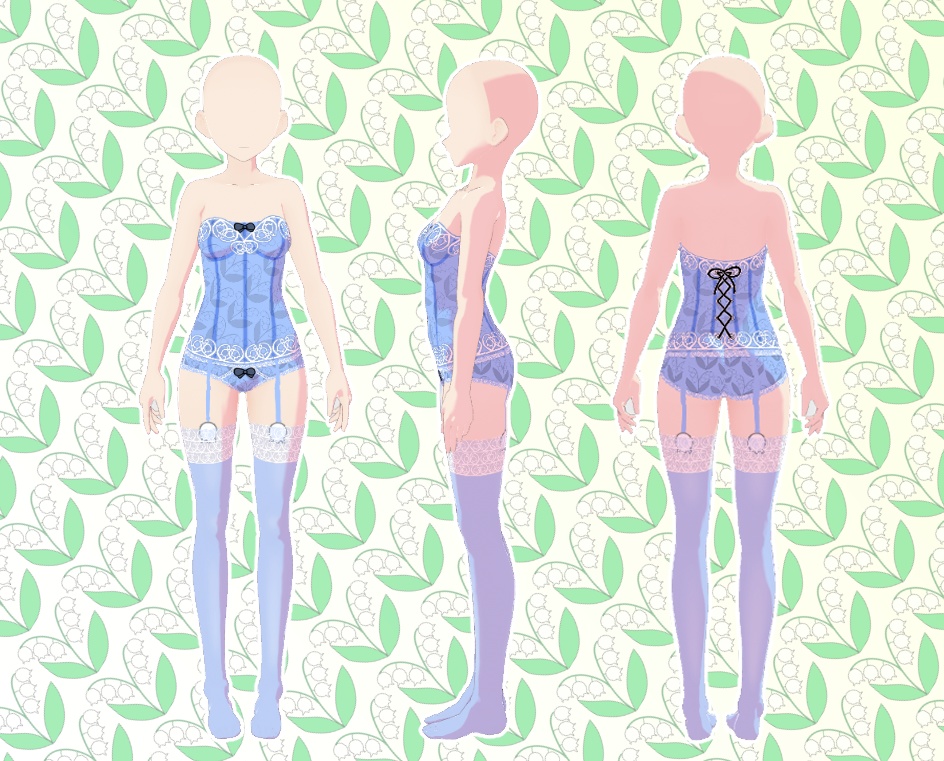 VRoid 下着セット(すずらん)