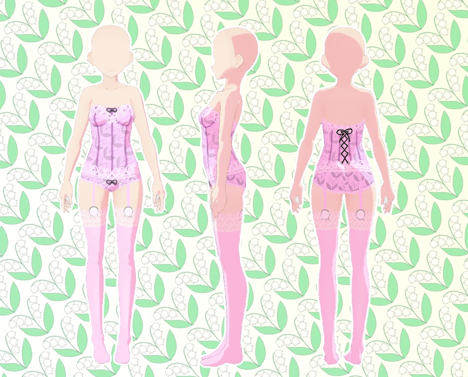 VRoid 下着セット(すずらん)