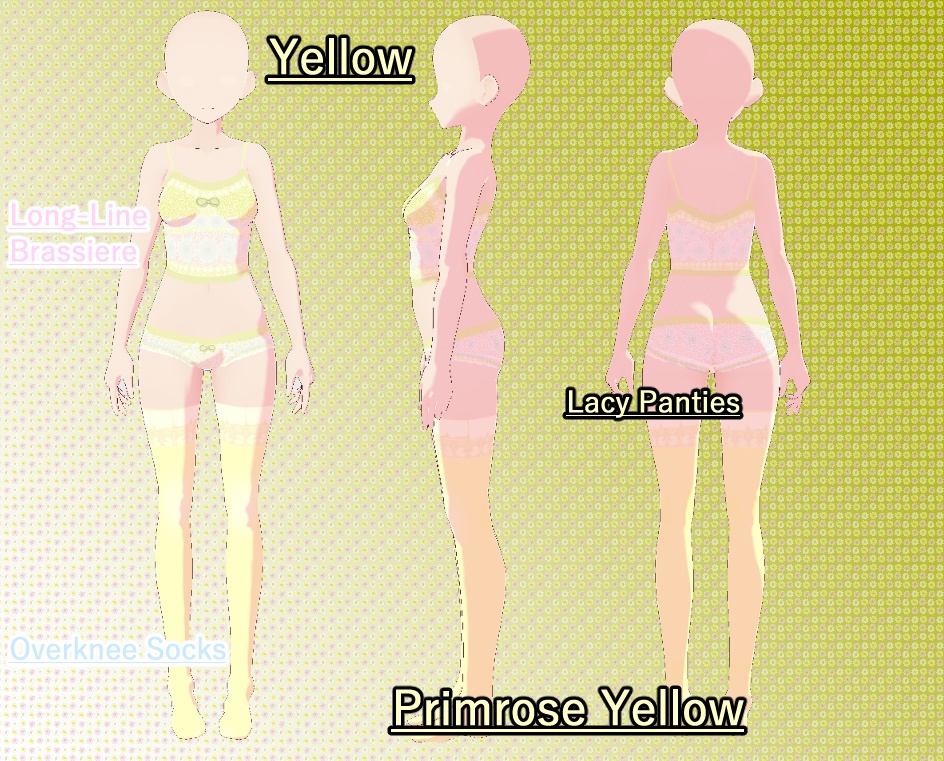 VRoid 下着セット(睡蓮)