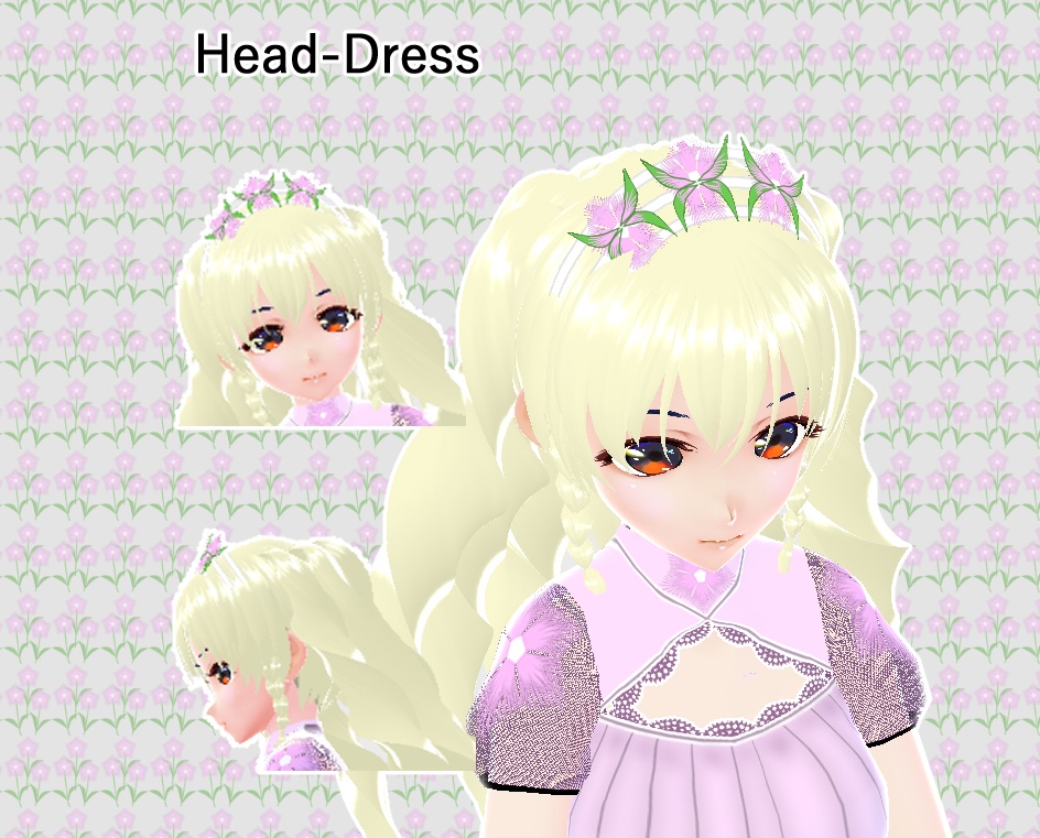 VRoid ミュール&ヘアアクセサリー なでしこ