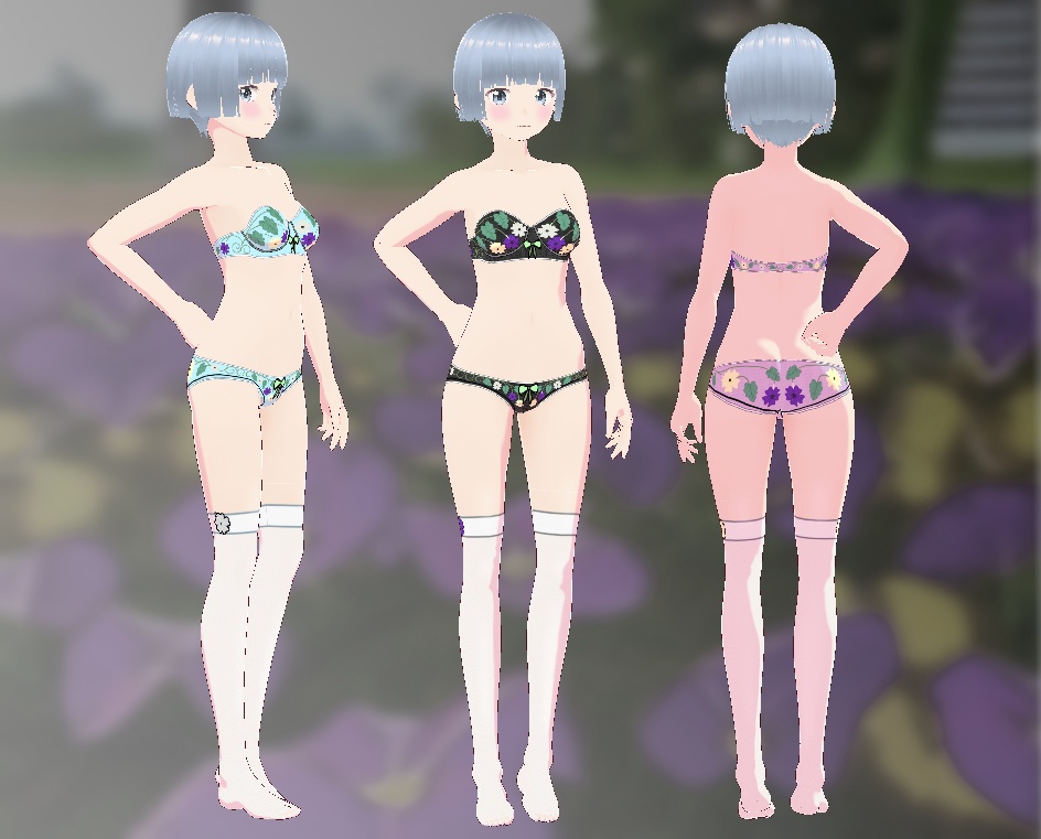 VRoid 下着セット(ツンベルギア)