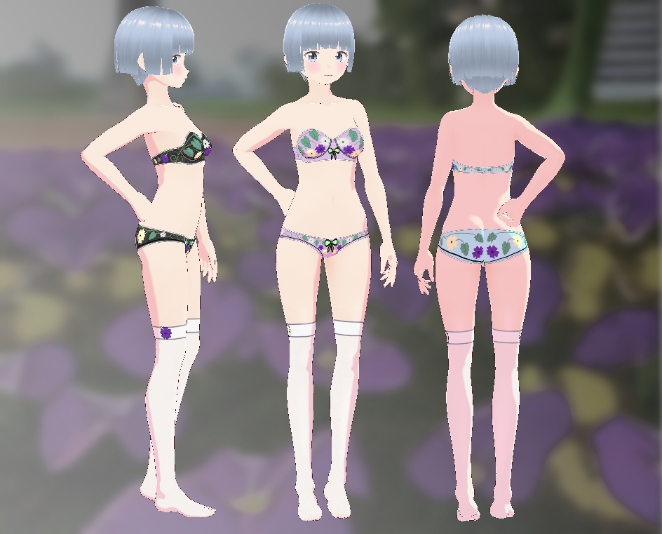 VRoid 下着セット(ツンベルギア)