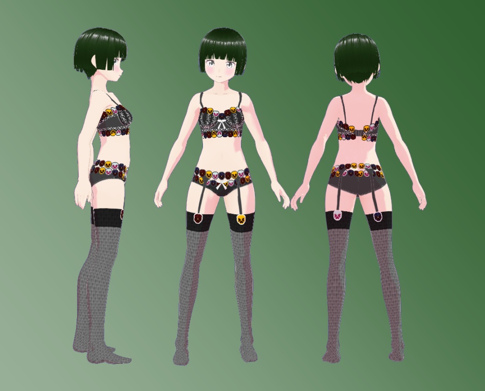 VRoid 下着セット(パンジー)