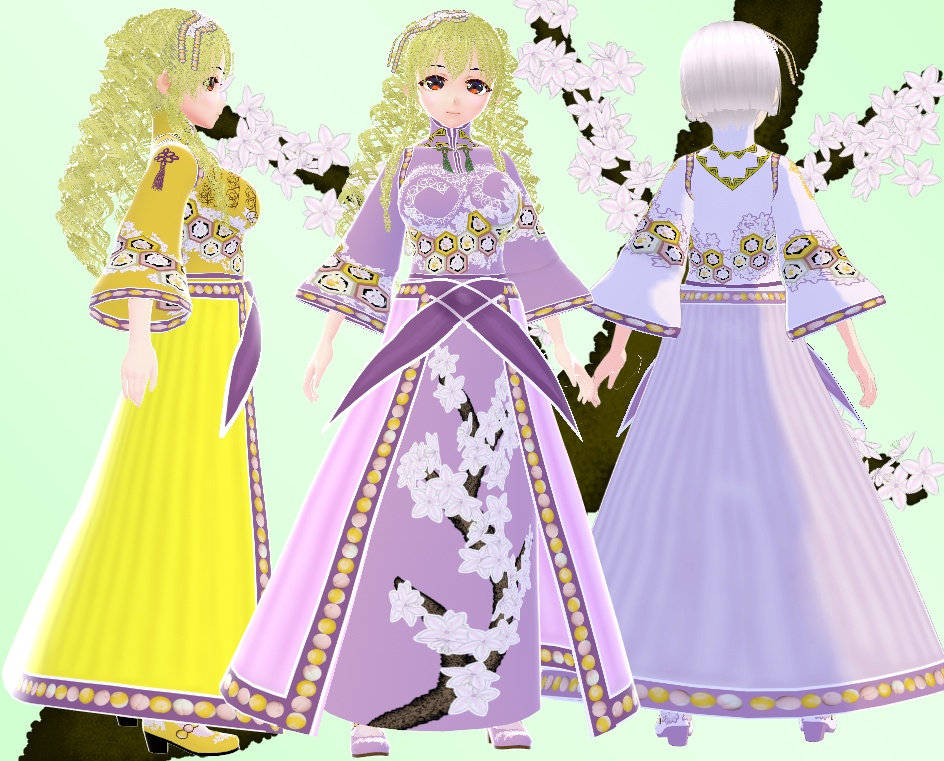 VRoid チャイナドレス 桃