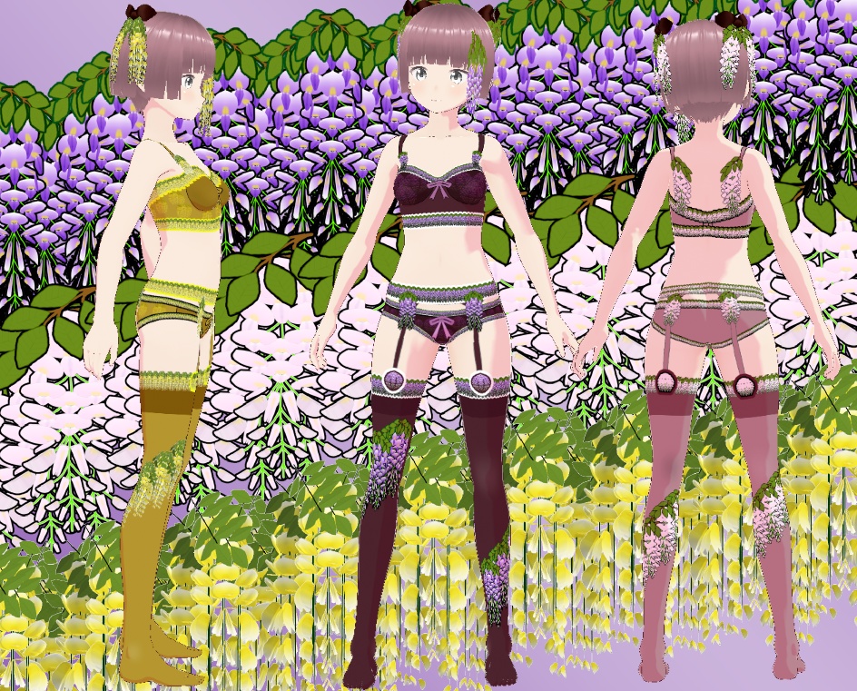 VRoid 下着セット 藤