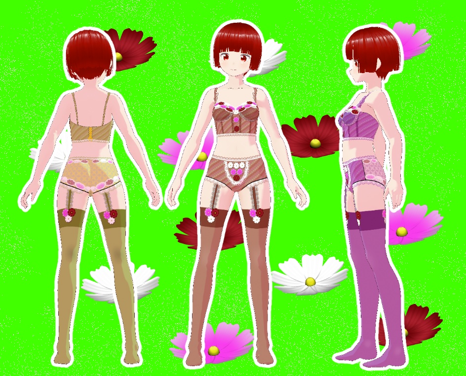 VRoid 下着セット 秋桜