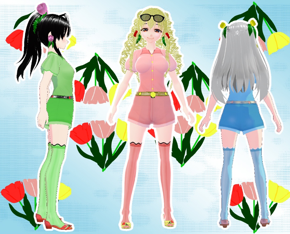 VRoid ショートパンツセットアップ チューリップ