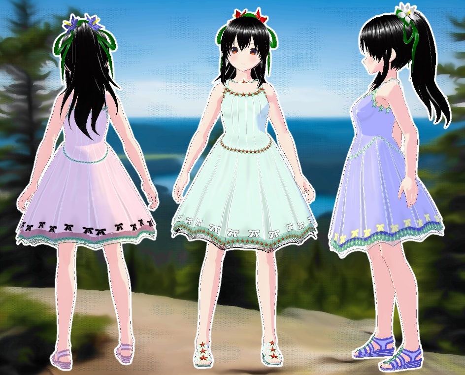 VRoid りまのキャミワンピ 紅葉葵