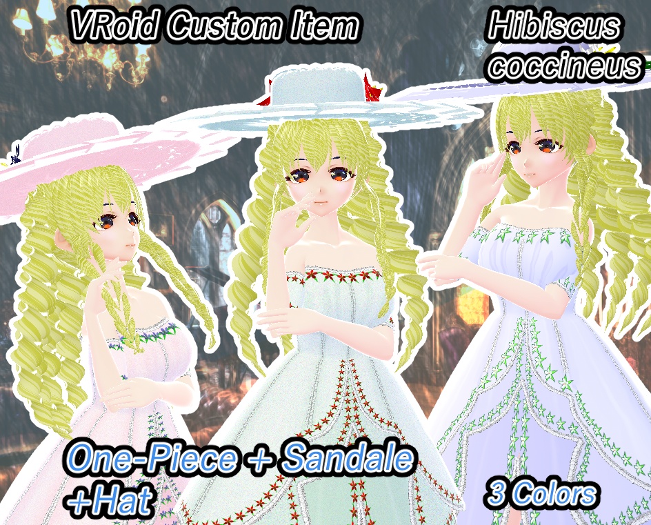 VRoid ワンピースドレス 紅葉葵