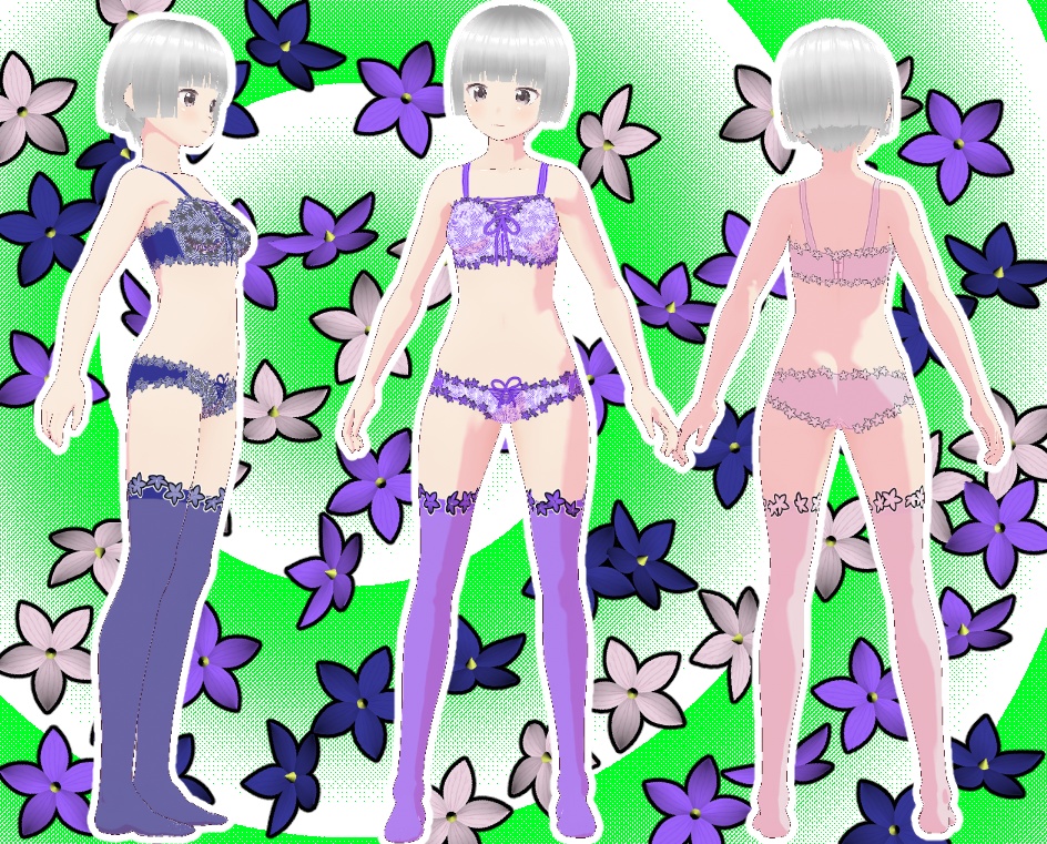 VRoid 下着セット 桔梗