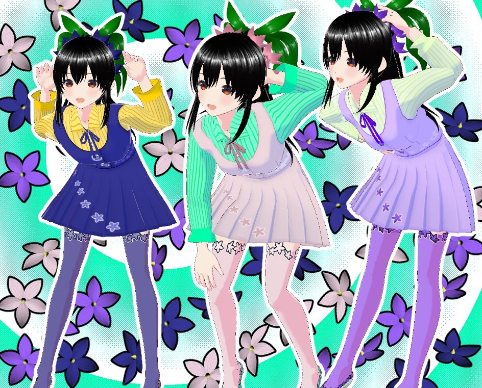 VRoid ガーリースーツ 桔梗