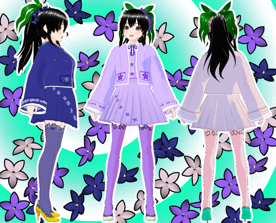 VRoid ガーリースーツ 桔梗