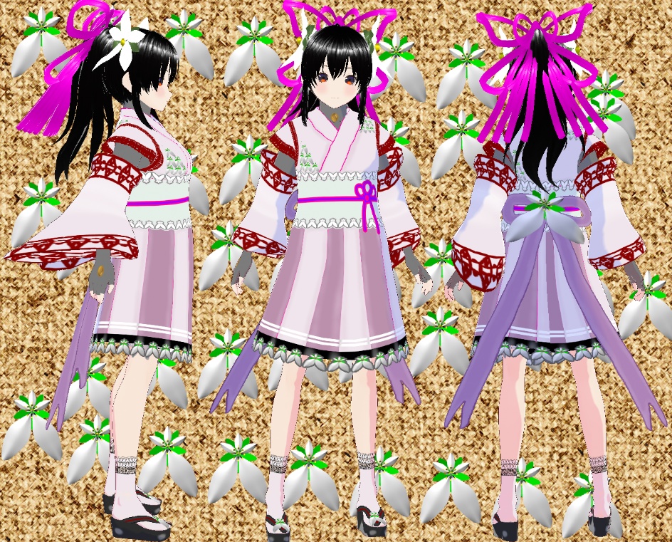 VRoid 忍者服 雪の下