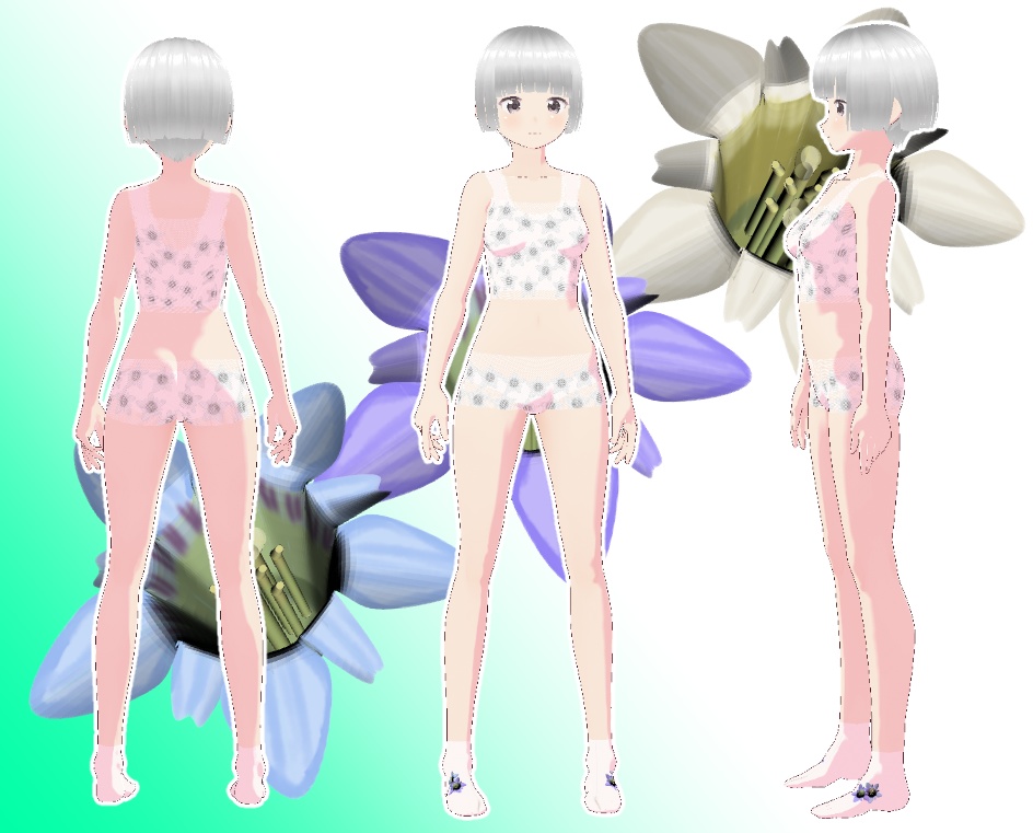 VRoid 和装下着セット リンドウ