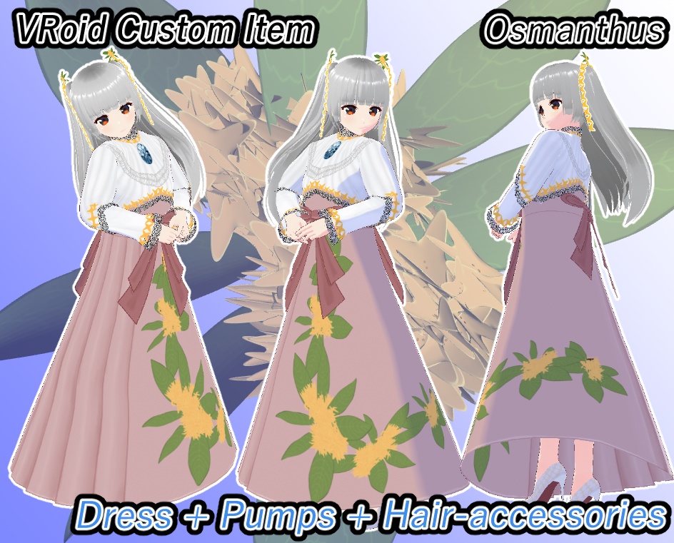 VRoid ボレロ付きドレス 金木犀