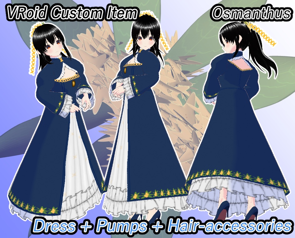 VRoid　りまのドレス　金木犀
