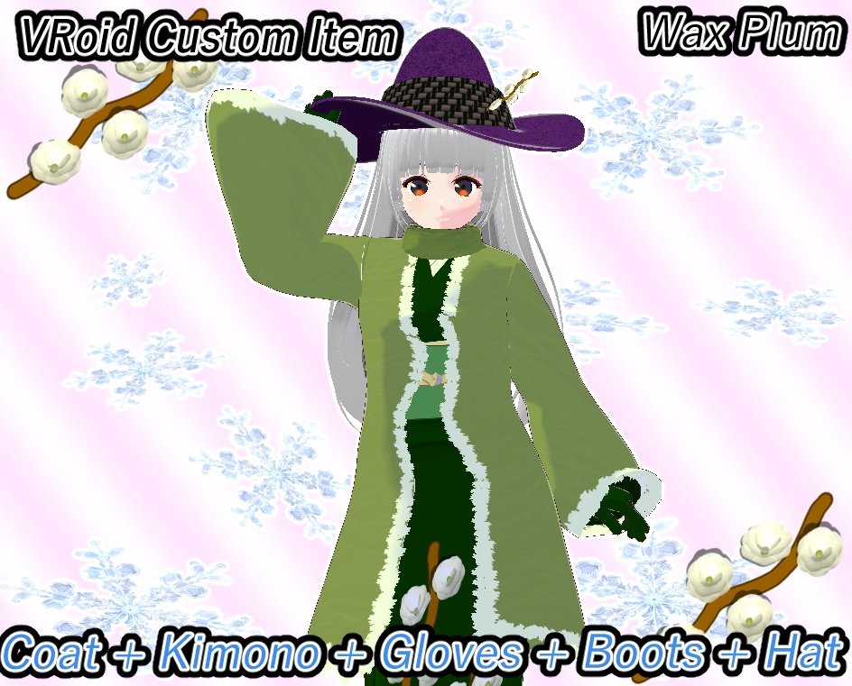 VRoid　りかの冬コーデ　蝋梅