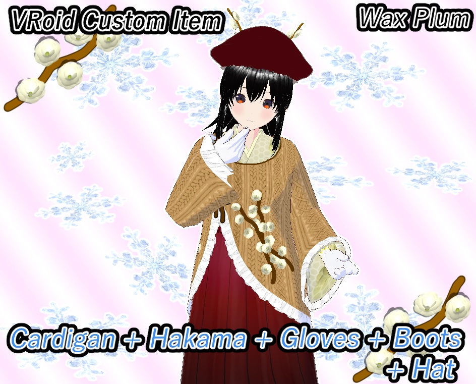 VRoid　りまの冬コーデ　蝋梅