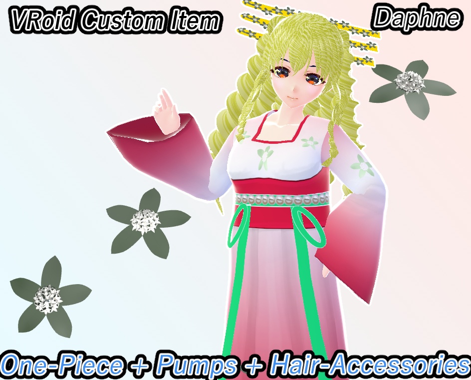 VRoid　りなのワンピース　沈丁花