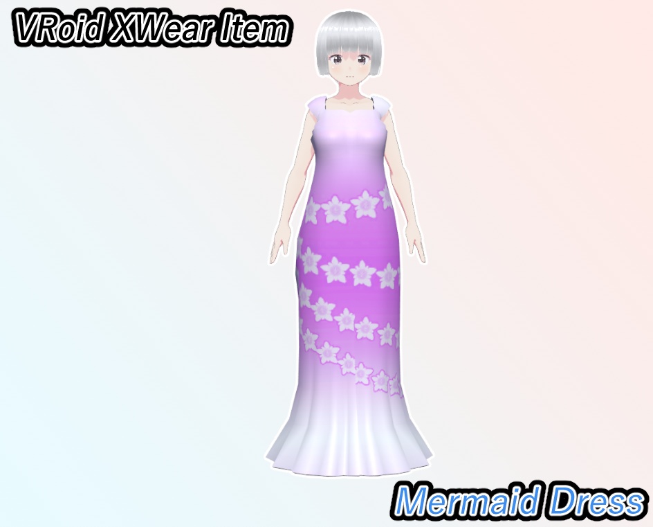 VRoid　￥０　マーメイドワンピース