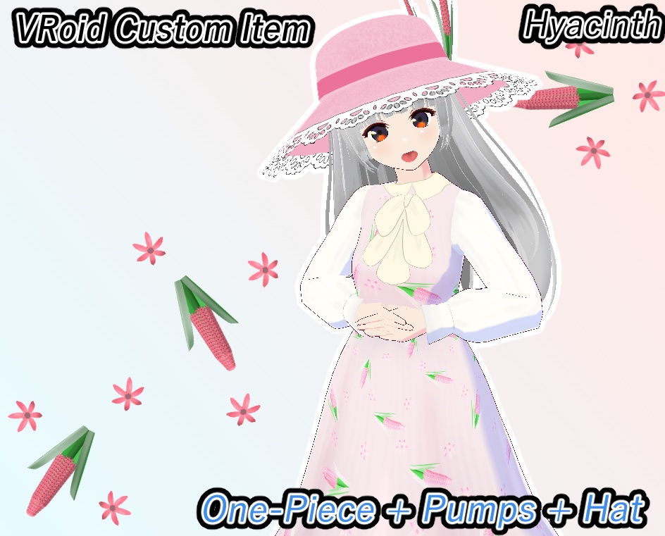 VRoid　りかの春コーデ　ヒヤシンス