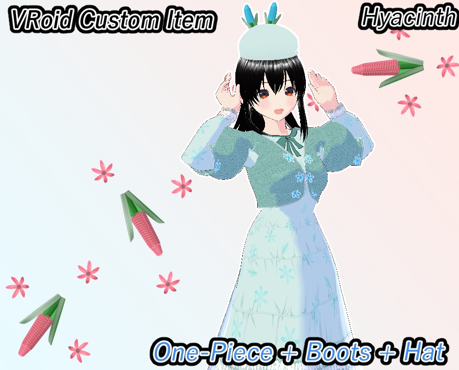 VRoid りまの春コーデ ヒヤシンス