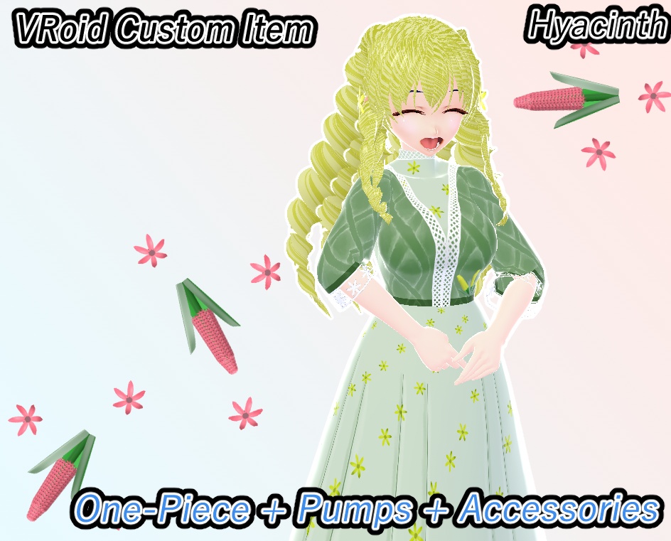 VRoid　りなの春コーデ　ヒヤシンス