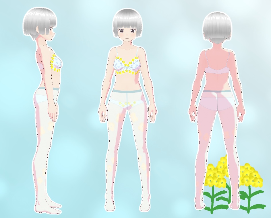 VRoid 下着セット 菜の花