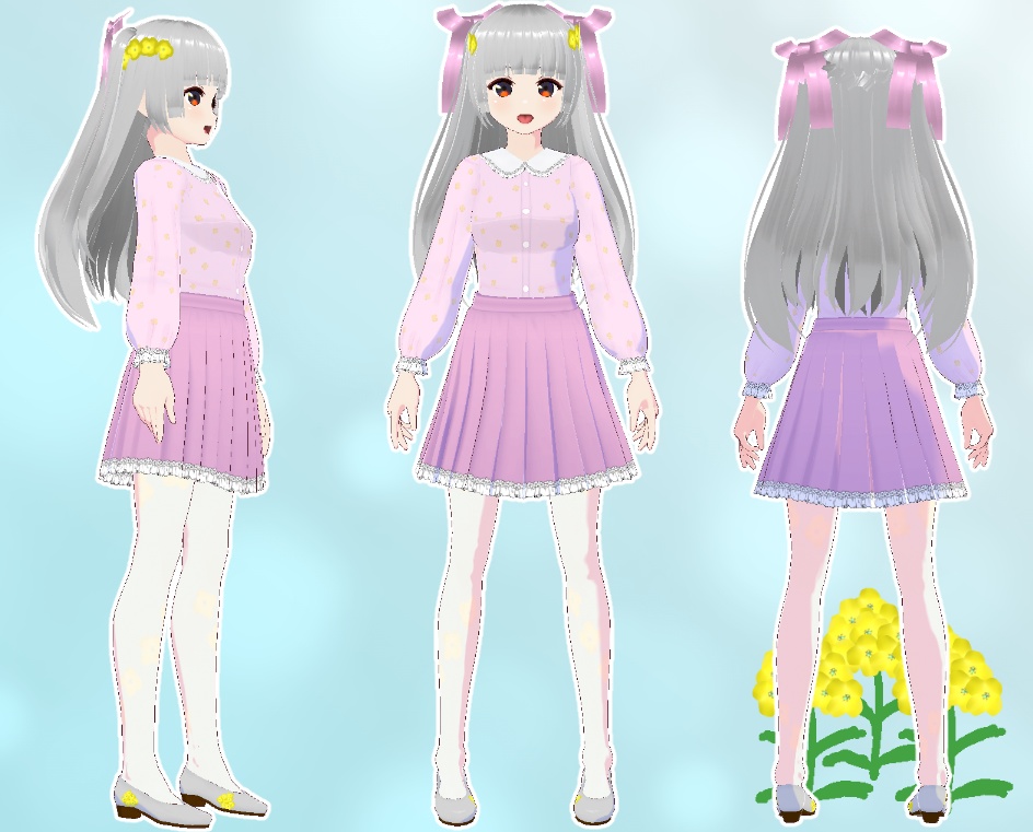 VRoid りかのツーピース 菜の花