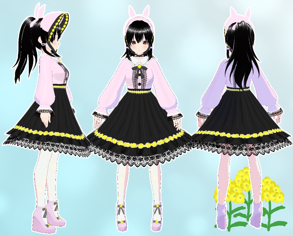 VRoid りまのツーピース 菜の花