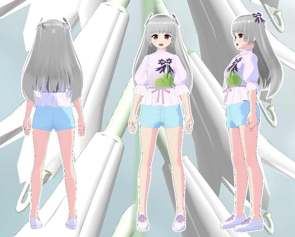 VRoid りかのショートパンツセット ギボウシ