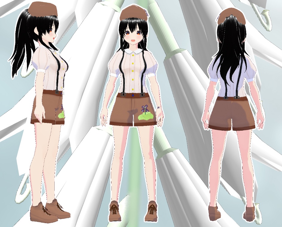VRoid りまのショートパンツ セット ギボウシ