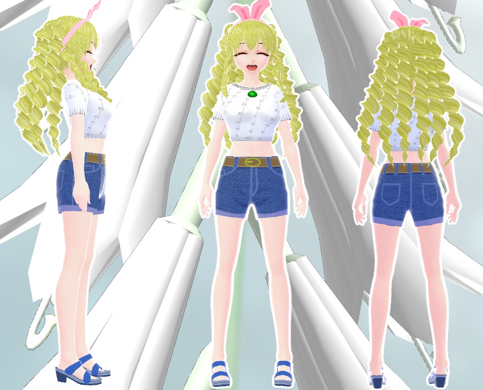VRoid りなのショートパンツ セット ギボウシ